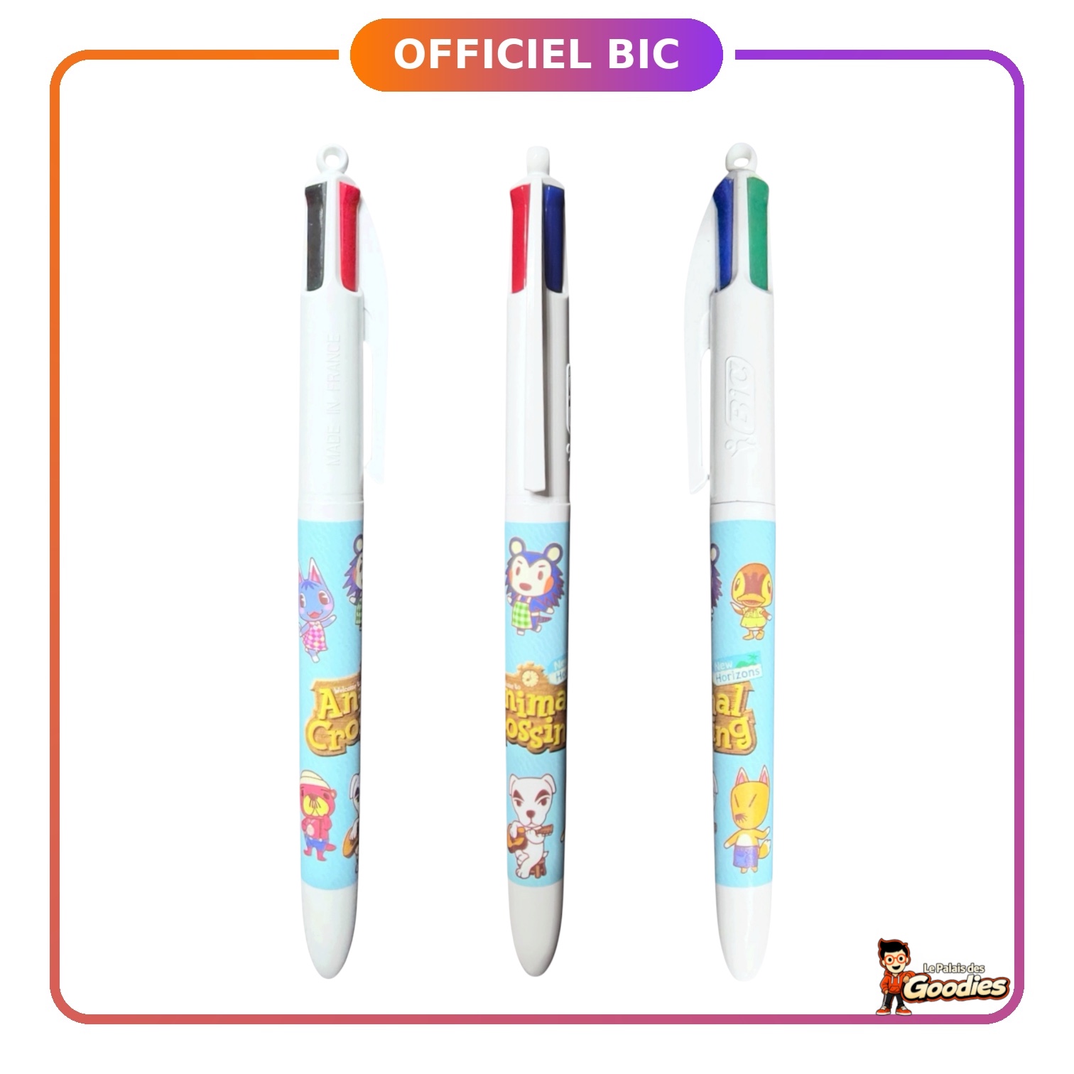 Nintendo - Animal Crossing : Stylo BIC 4 couleurs New Horizons v2