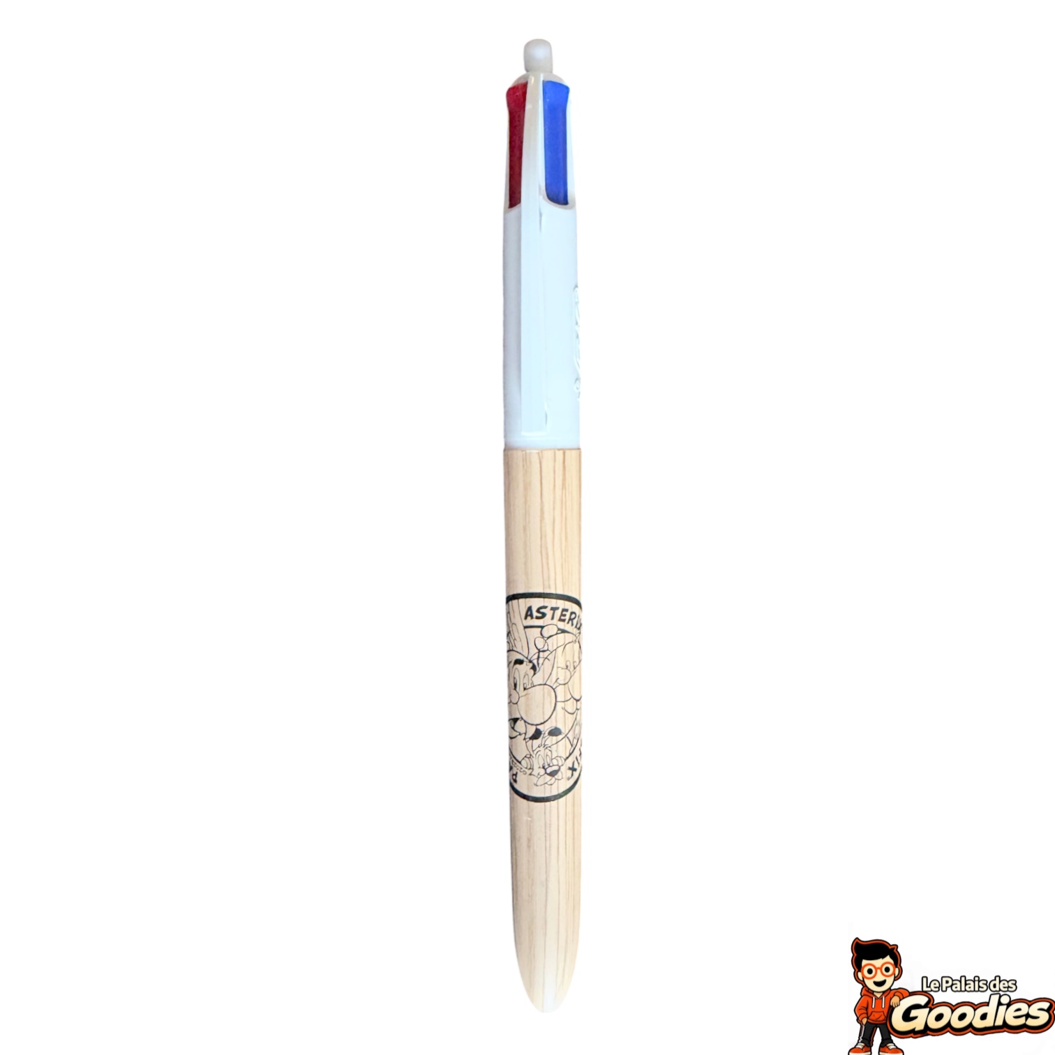 Astérix : Stylo BIC 4 couleurs Parc Astérix bois naturel