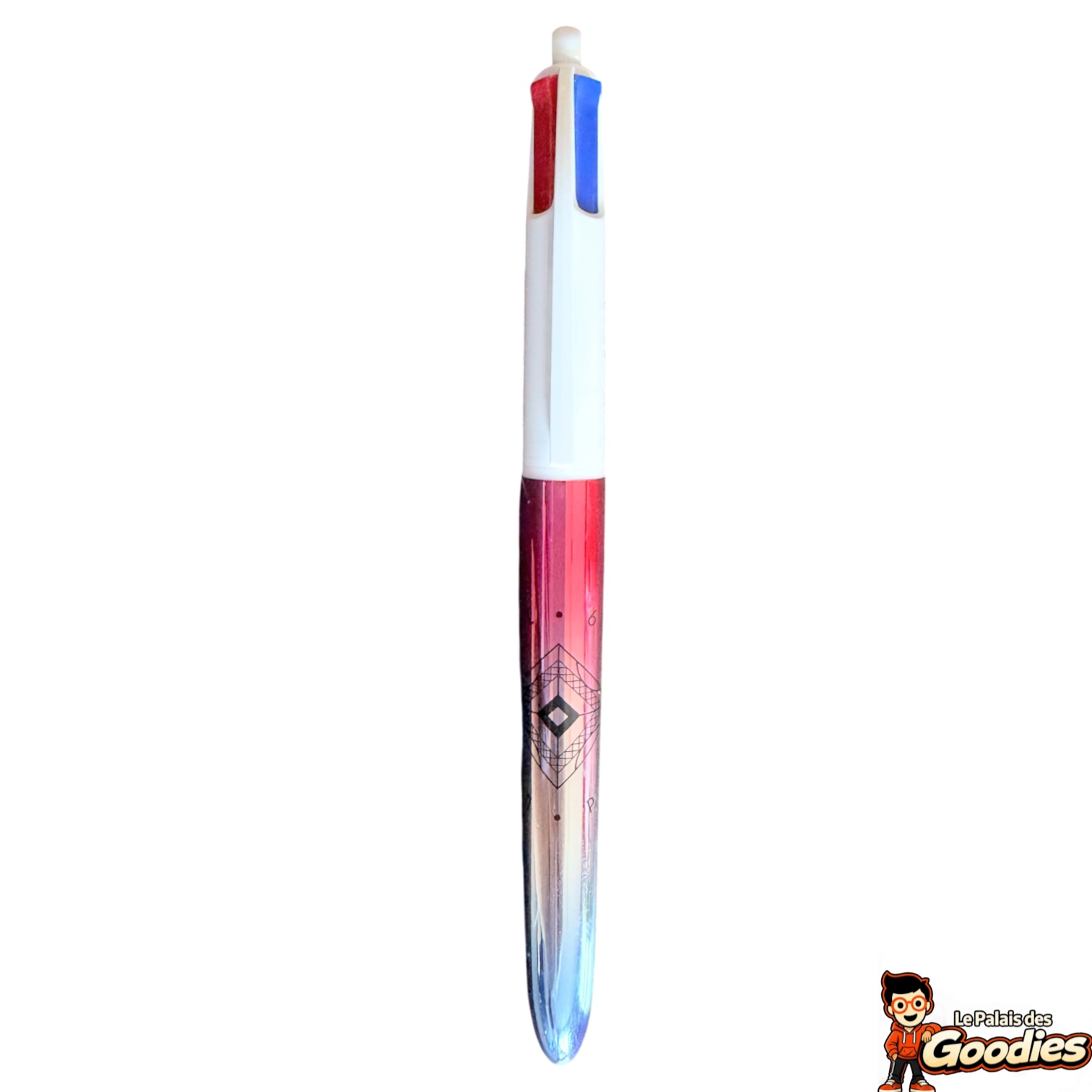 Paris : Stylo BIC 4 couleurs Tour Eiffel chromé tricolore