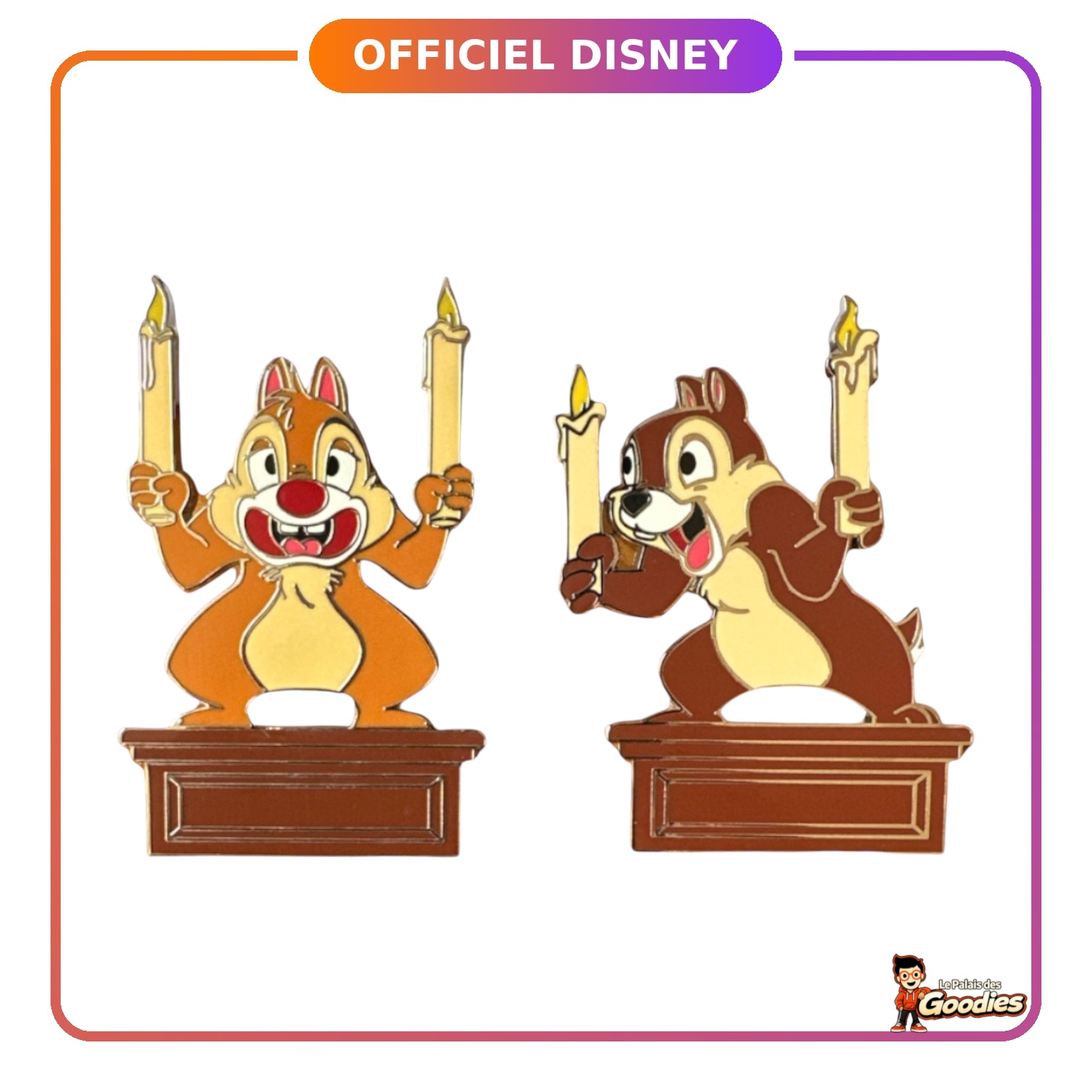 Disney - Phantom Manor : Lot de 2 pins Tic et Tac porte-chandelles