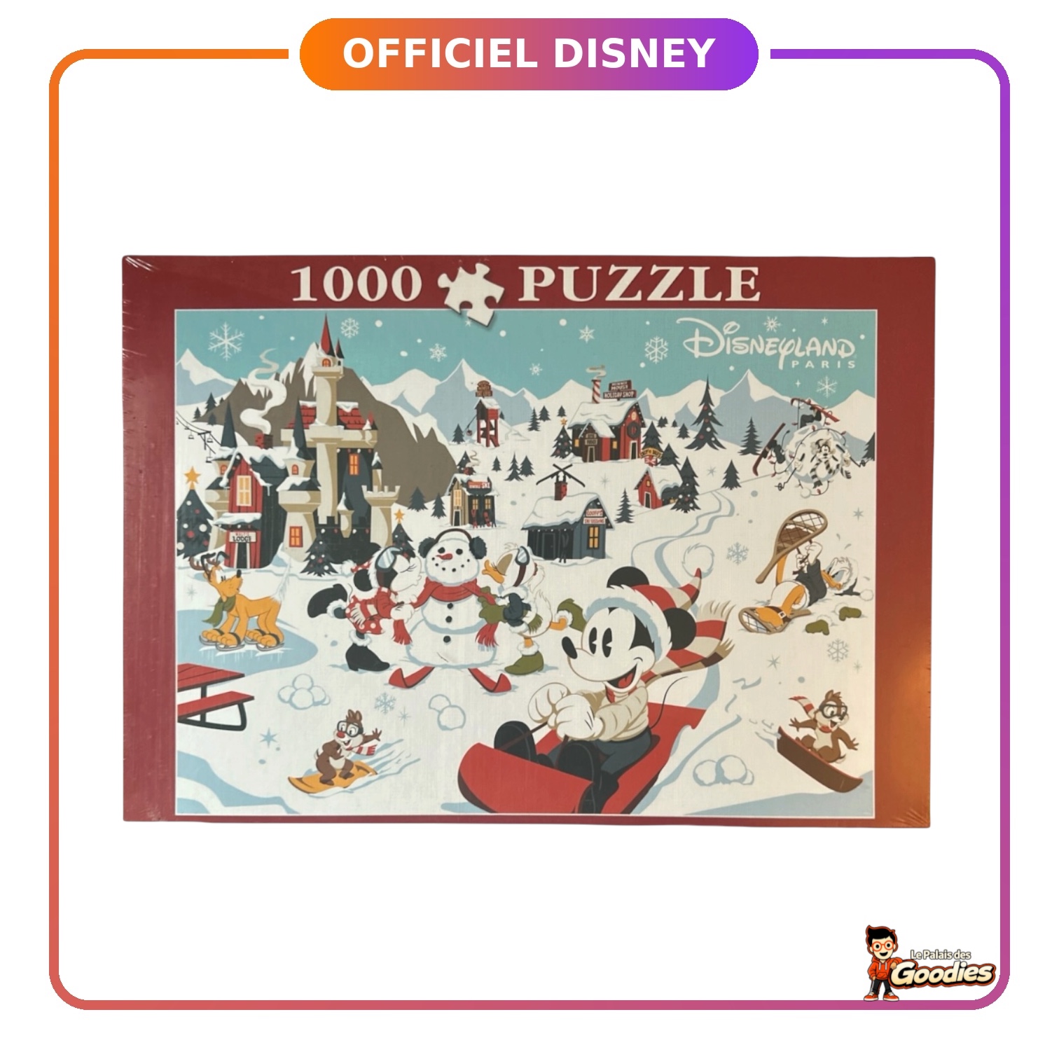 Disney - Mickey Mouse : Puzzle 1000 pièces Noël à la neige