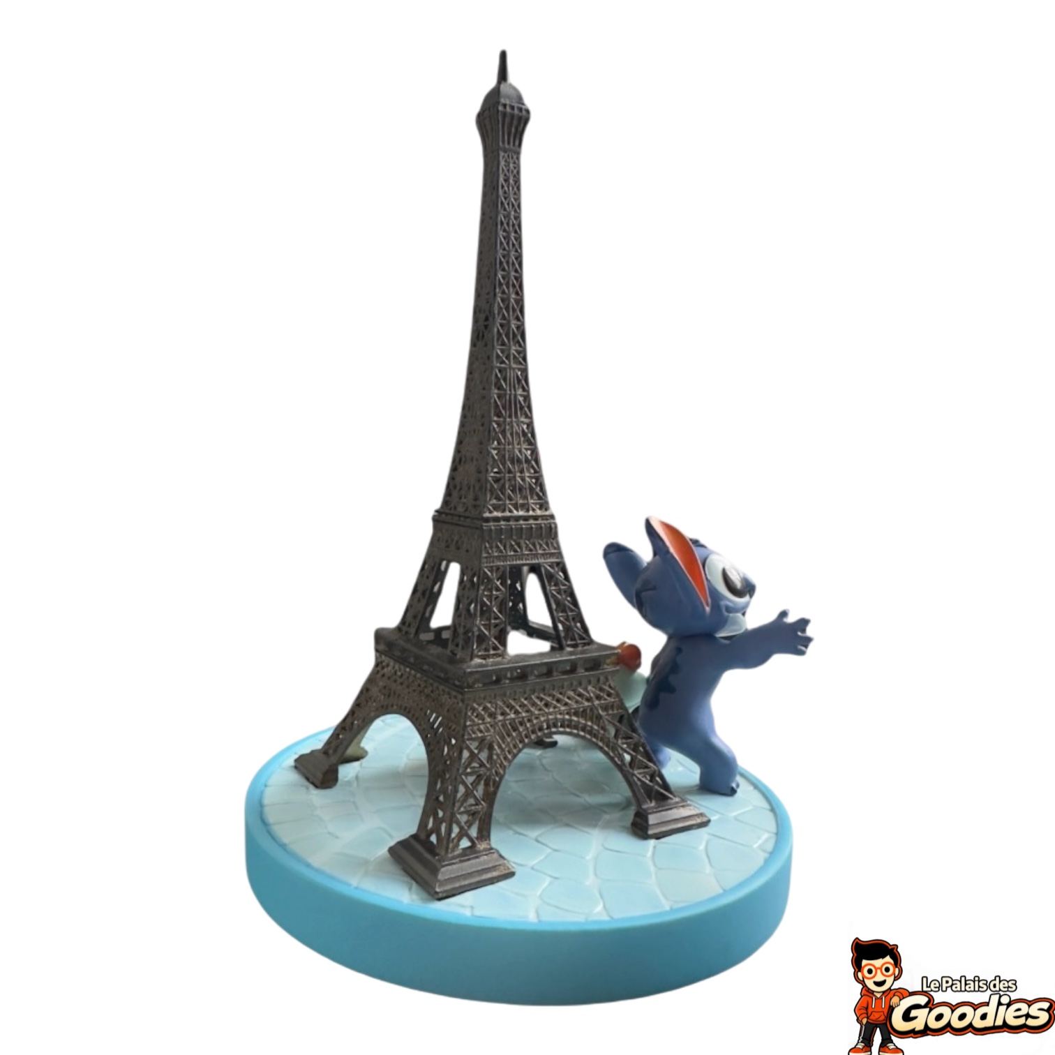 Disney - Lilo et Stitch : Figurine Stitch et Souillon devant la Tour Eiffel