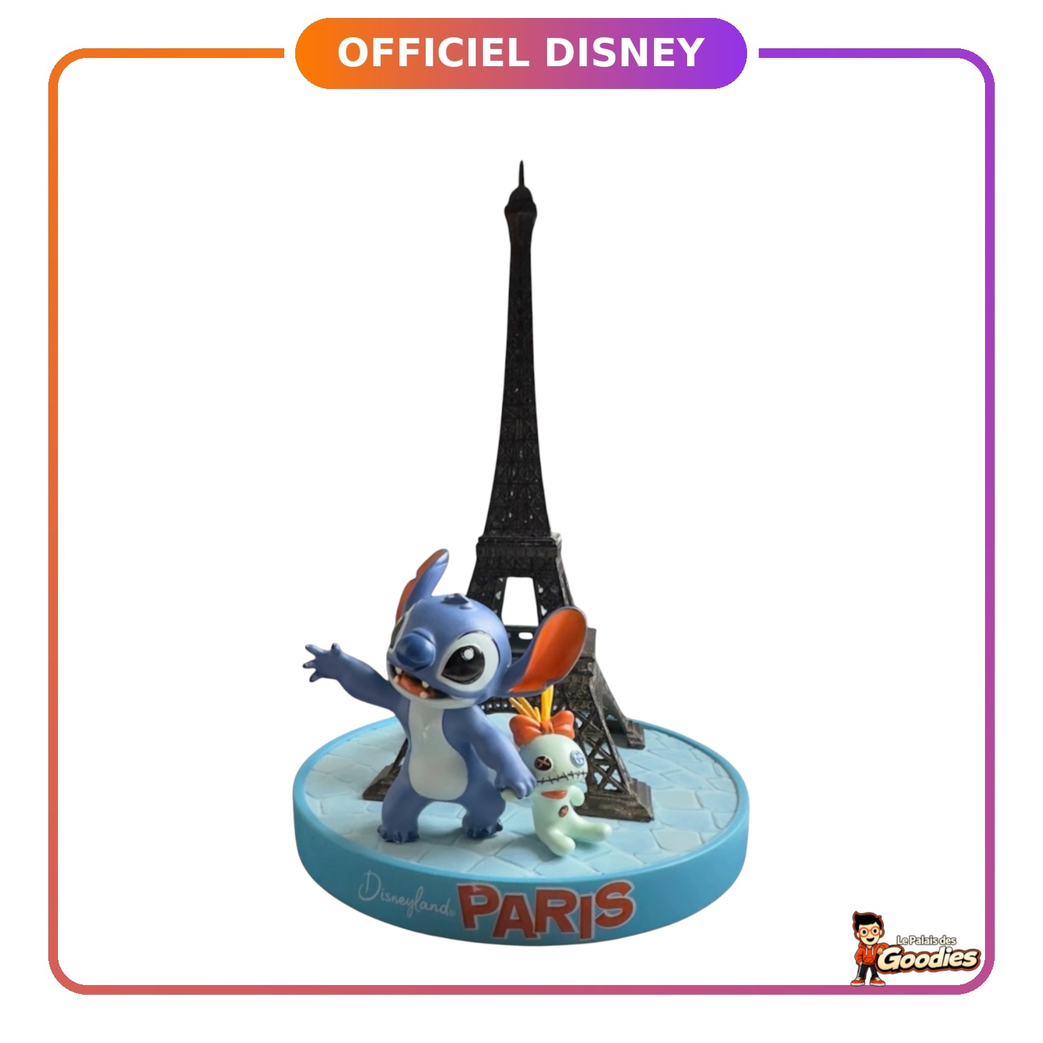 Disney - Lilo et Stitch : Figurine Stitch et Souillon devant la Tour Eiffel