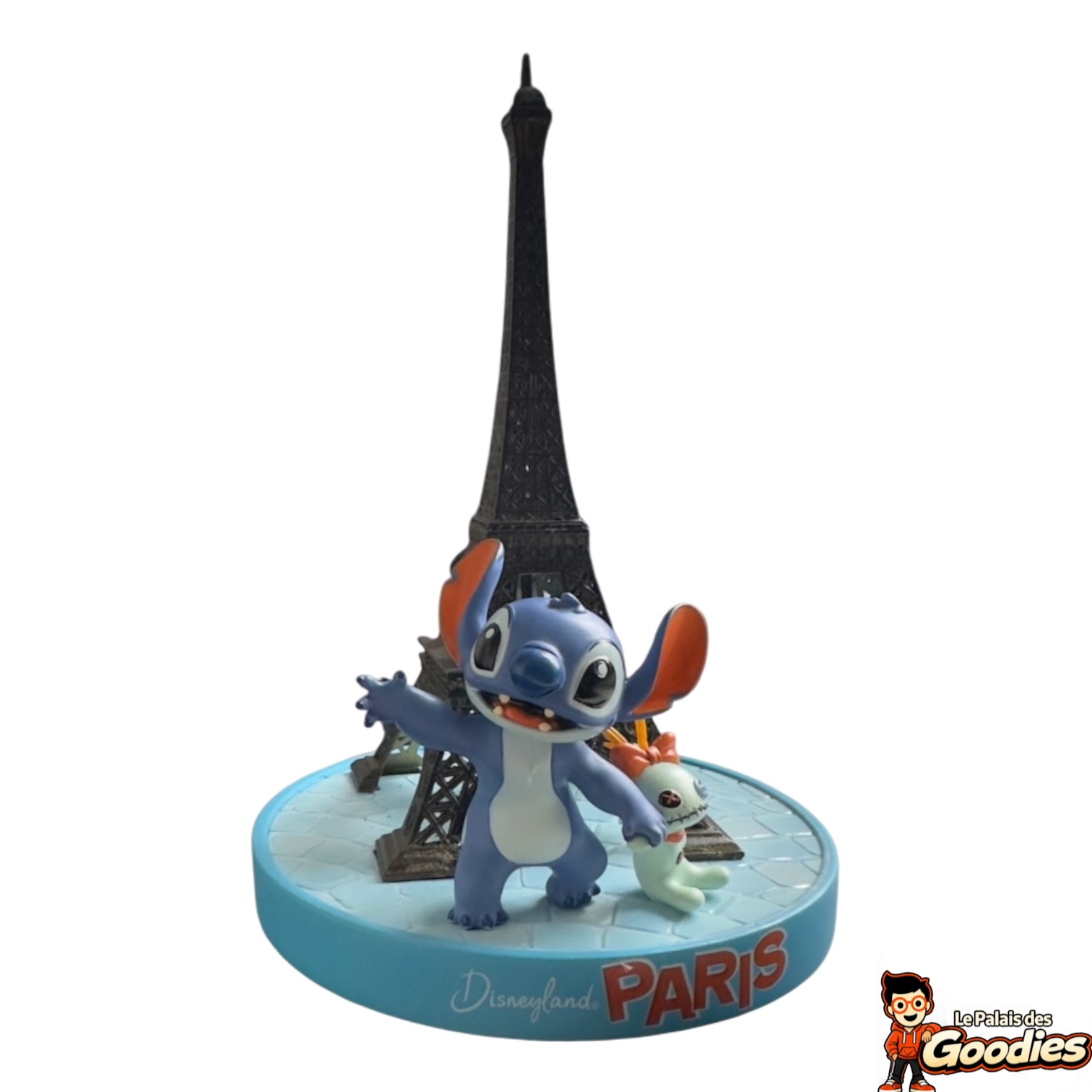 Disney - Lilo et Stitch : Figurine Stitch et Souillon devant la Tour Eiffel