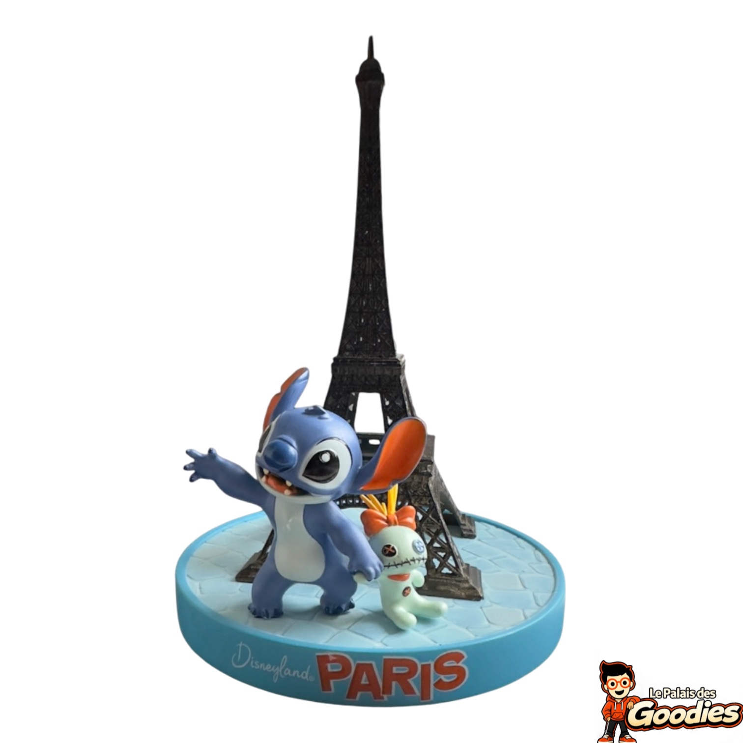 Disney - Lilo et Stitch : Figurine Stitch et Souillon devant la Tour Eiffel