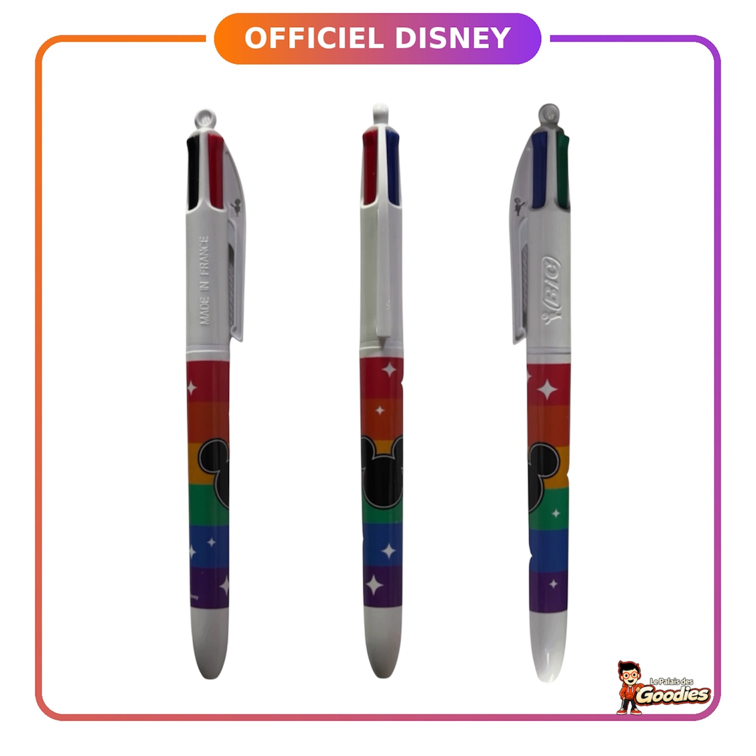 Disney - Mickey Mouse : Stylo BIC 4 couleurs Édition pride