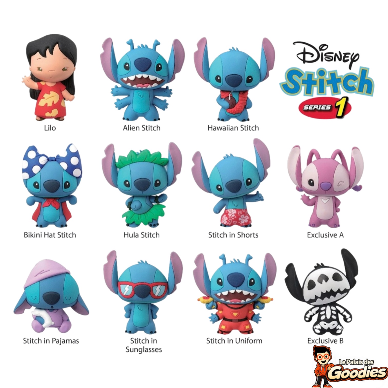 Disney - Lilo et Stitch : Porte-clé figurine surprise série 1