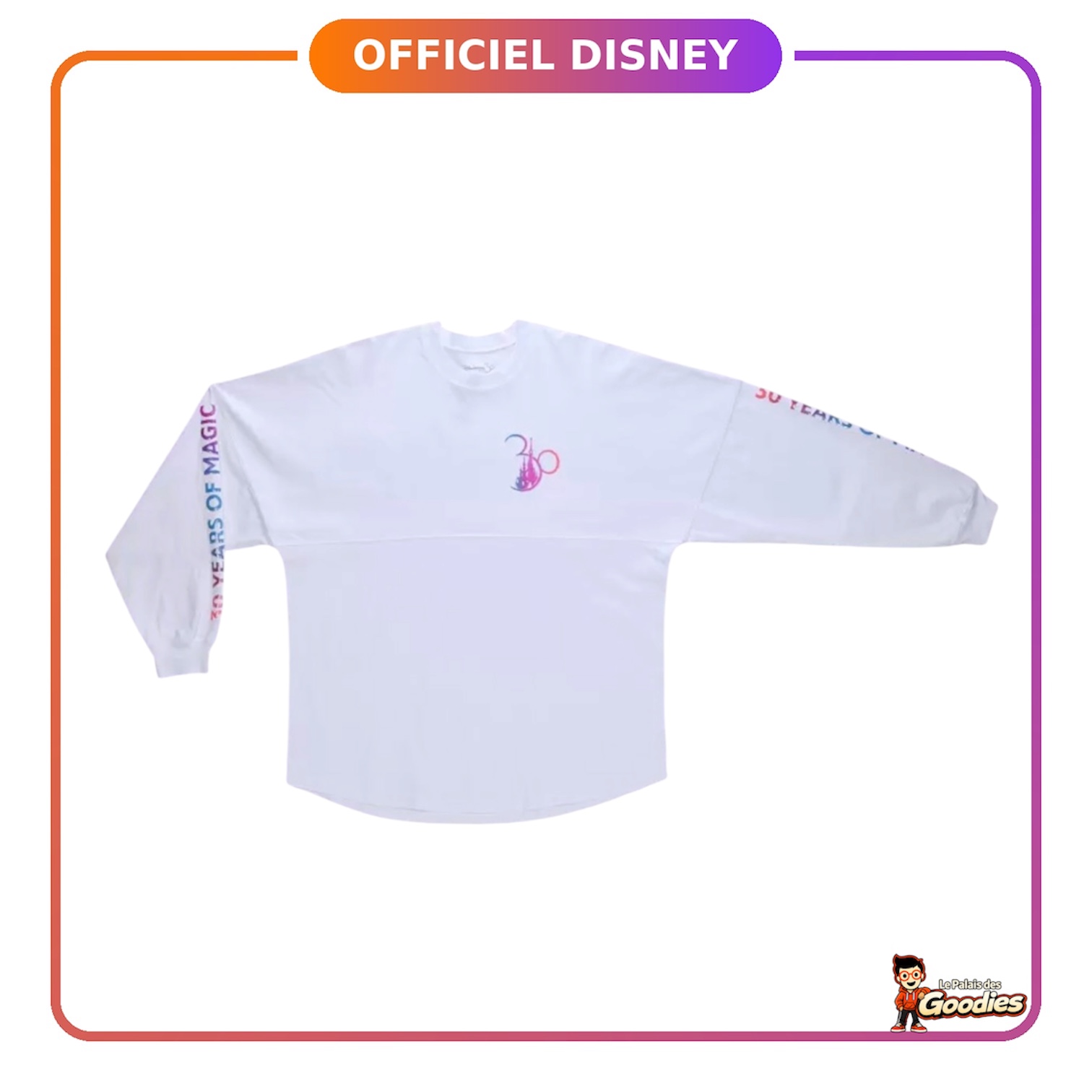 Disney - Spirit Jersey : Sweat blanc 30e anniversaire Family