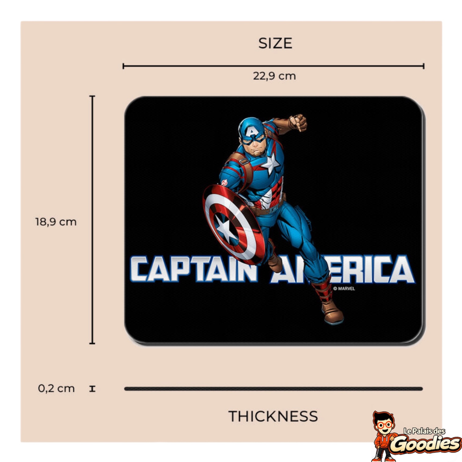 Marvel - Captain America : Tapis de souris personnage