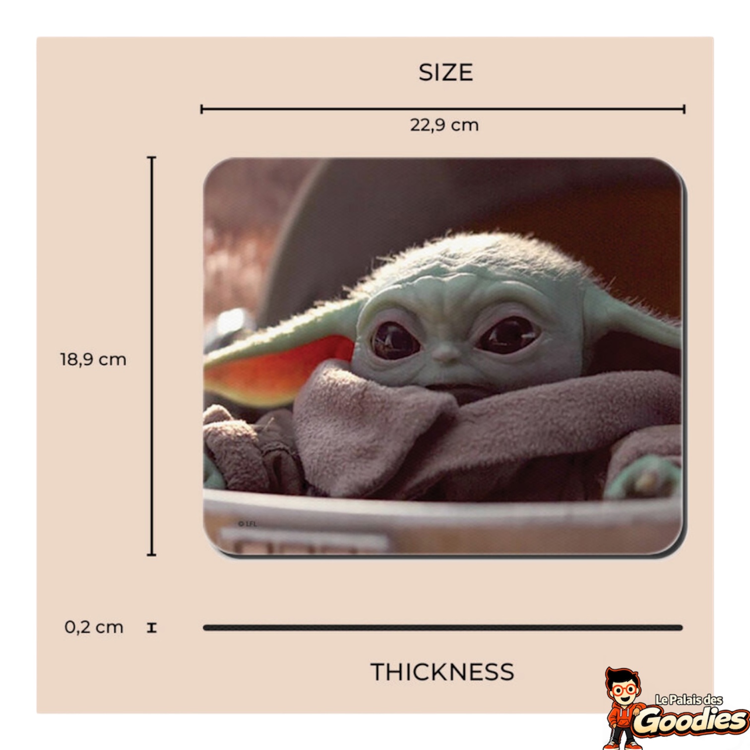 Star Wars - The Mandalorian : Tapis de souris "Baby Yoda"