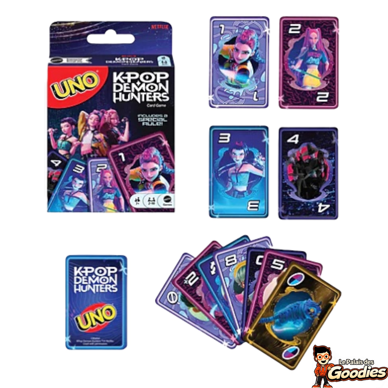 Netflix - KPop Demon Hunters : Jeu de cartes UNO