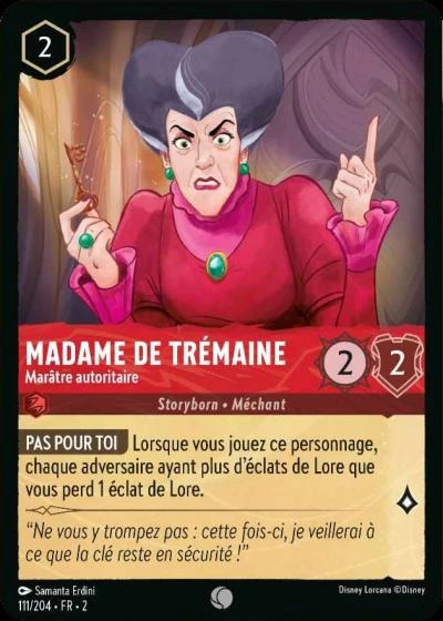 Madame de Trémaine - Marâtre autoritaire - Disney Lorcana Lascension des Floodborn 111/216
