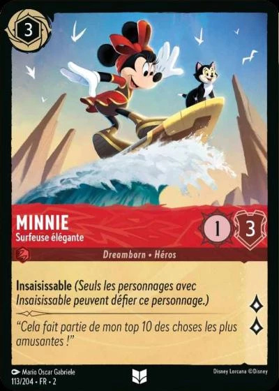 Minnie - Surfeuse élégante - Disney Lorcana Lascension des Floodborn 113/216