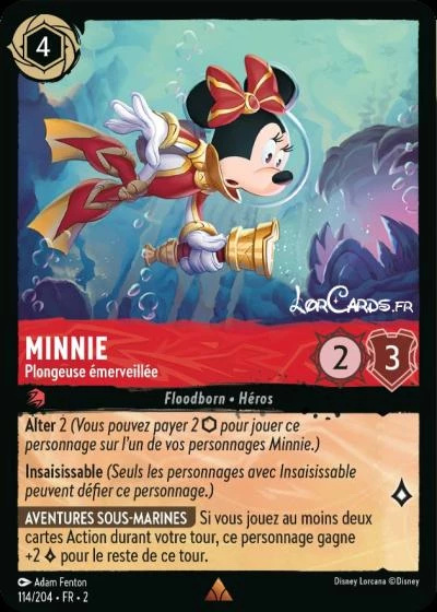 Minnie - Plongeuse émerveillée - Disney Lorcana Lascension des Floodborn 114/216