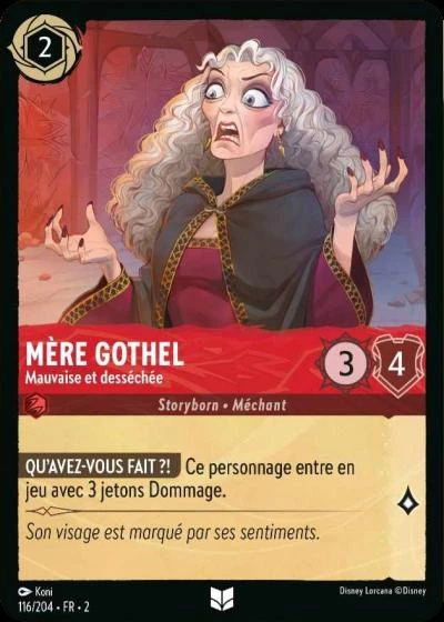 Mère Gothel - Mauvaise et desséchée - Disney Lorcana Lascension des Floodborn 116/216