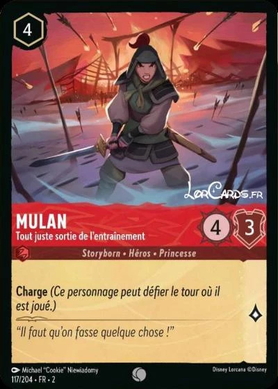 Mulan - Tout juste sortie de lentraînement - Disney Lorcana Lascension des Floodborn 117/216