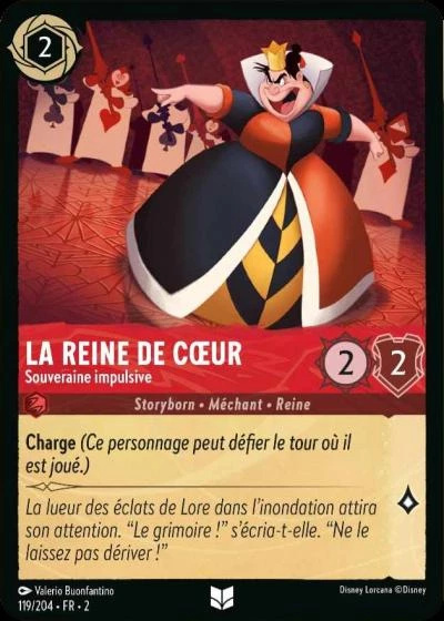 La Reine de Cœur - Souveraine impulsive - Disney Lorcana Lascension des Floodborn 119/216