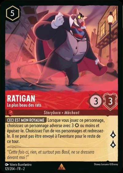 Ratigan - Le plus beau des rats - Disney Lorcana Lascension des Floodborn 121/216