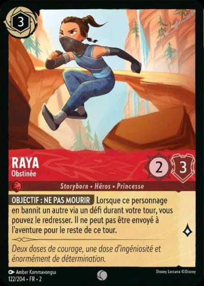 Raya - Obstinée - Disney Lorcana Lascension des Floodborn 122/216