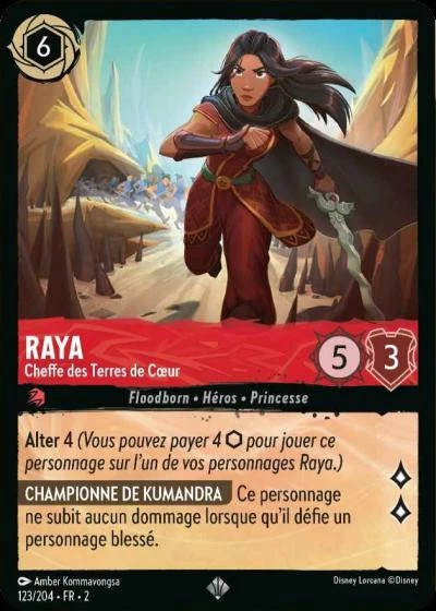 Raya - Cheffe des Terres de Cœur - Disney Lorcana Lascension des Floodborn 123/216