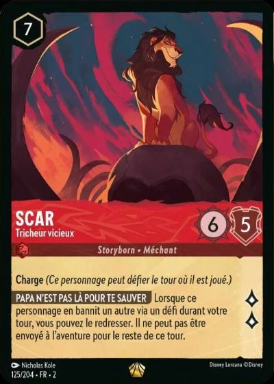 Scar - Tricheur vicieux - Disney Lorcana Lascension des Floodborn 125/216