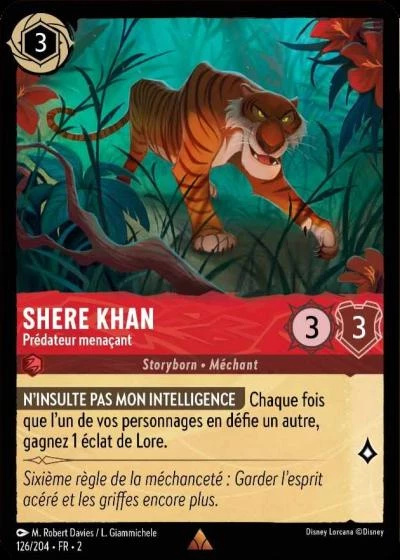 Shere Khan - Prédateur menaçant - Disney Lorcana Lascension des Floodborn 126/216