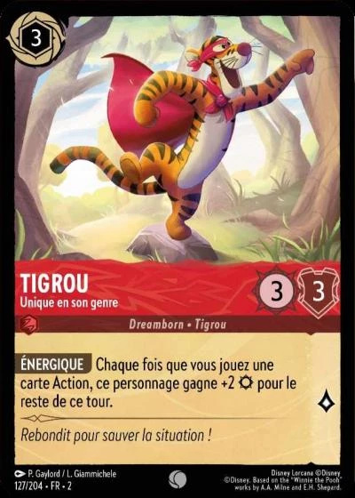 Tigrou - Unique en son genre - Disney Lorcana Lascension des Floodborn 127/216