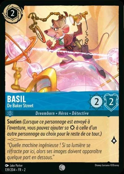 Basil - De Baker Street - Disney Lorcana Lascension des Floodborn 139/216