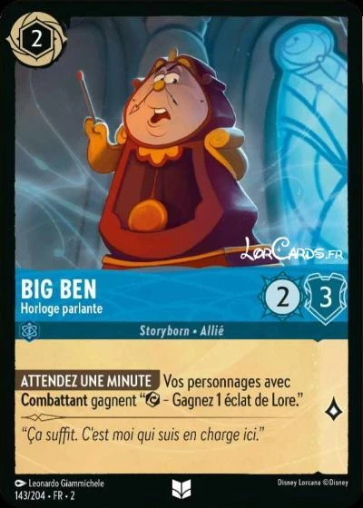 Big Ben - Horloge parlante - Disney Lorcana Lascension des Floodborn 143/216