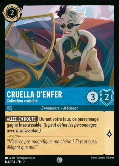 Cruella dEnfer - Collection croisière - Disney Lorcana Lascension des Floodborn 144/216