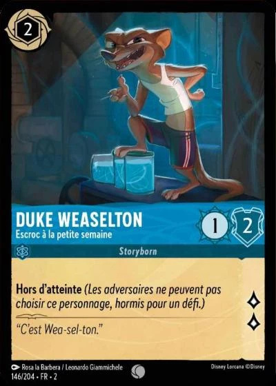Duke Weaselton - Escroc à la petite semaine - Disney Lorcana Lascension des Floodborn 146/216