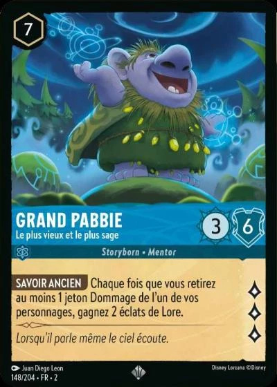 Grand Pabbie - Le plus vieux et le plus sage - Disney Lorcana Lascension des Floodborn 148/216