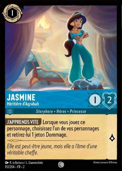 Jasmine - Héritière dAgrabah - Disney Lorcana Lascension des Floodborn 151/216
