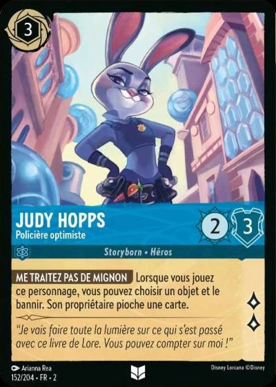 Judy Hopps - Policière optimiste - Disney Lorcana Lascension des Floodborn 152/216