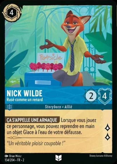 Nick Wilde - Rusé comme un renard - Disney Lorcana Lascension des Floodborn 154/216