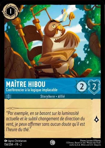 Maître Hibou - Conférencier à la logique implacable - Disney Lorcana Lascension des Floodborn 156/216