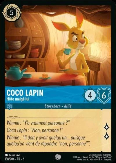 Coco Lapin - Hôte malgré lui - Disney Lorcana Lascension des Floodborn 158/216