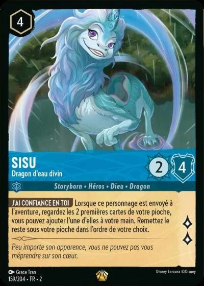 Sisu - Dragon deau divin - Disney Lorcana Lascension des Floodborn 159/216