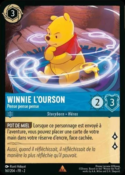 Winnie lourson - Pense pense pense - Disney Lorcana Lascension des Floodborn 161/216