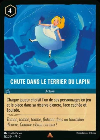 Chute dans le terrier du lapin - Disney Lorcana Lascension des Floodborn 162/216