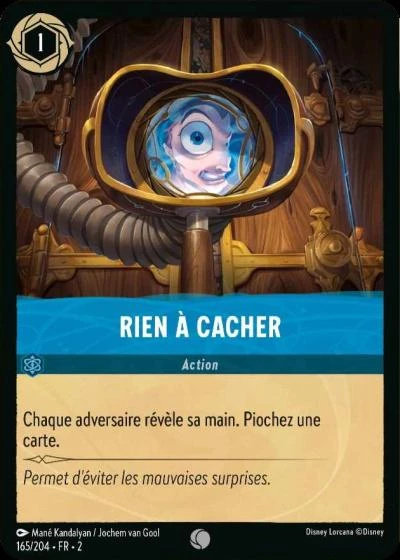 Rien à cacher - Disney Lorcana Lascension des Floodborn 165/216