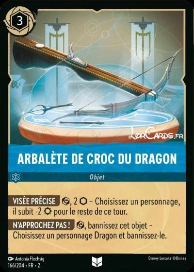 Arbalète de Croc du Dragon - Disney Lorcana Lascension des Floodborn 166/216