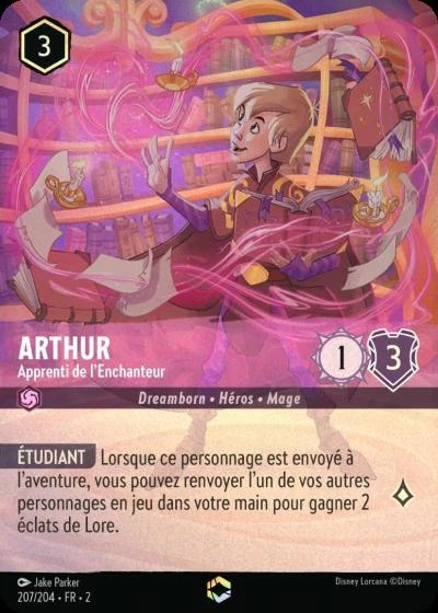 Arthur - Apprenti de lEnchanteur (Enchantée) - Disney Lorcana Lascension des Floodborn 207/216