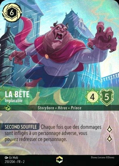 La Bête - Implacable (Enchantée) - Disney Lorcana Lascension des Floodborn 210/216