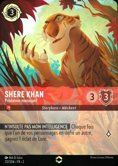Shere Khan - Prédateur menaçant (Enchantée) - Disney Lorcana Lascension des Floodborn 212/216