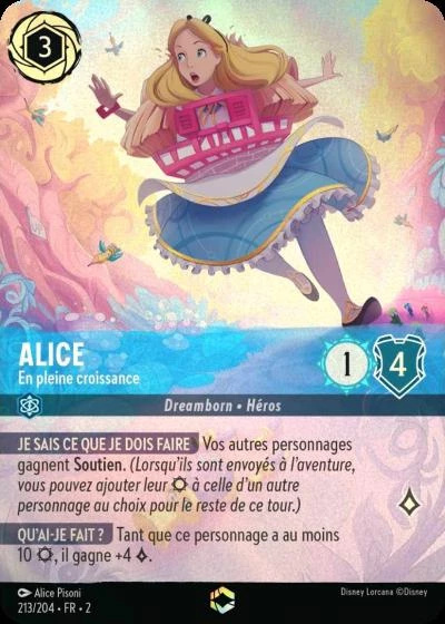 Alice - En pleine croissance (Enchantée) - Disney Lorcana Lascension des Floodborn 213/216