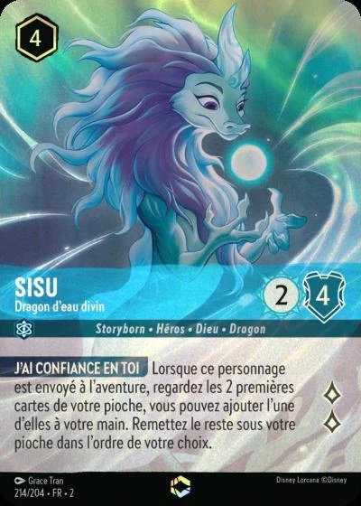 Sisu - Dragon deau divin (Enchantée) - Disney Lorcana Lascension des Floodborn 214/216