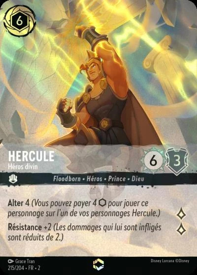 Hercule - Héros divin (Enchantée) - Disney Lorcana Lascension des Floodborn 215/216