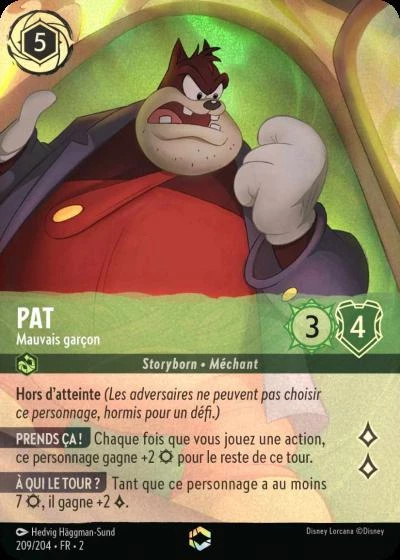Pat - Mauvais garçon (Enchantée) - Disney Lorcana Lascension des Floodborn 209/216