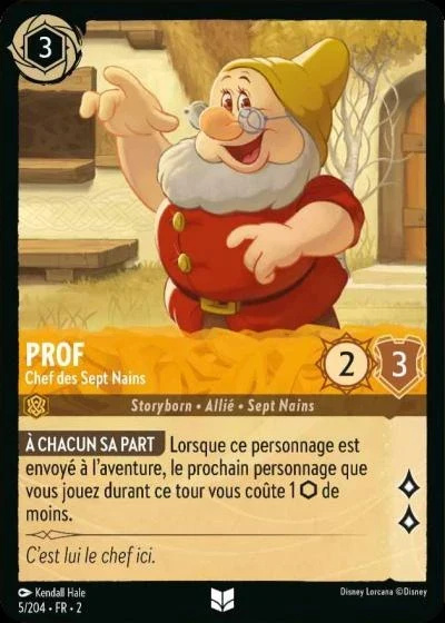 Prof, chef des Sept Nains - Disney Lorcana Lascension des Floodborn 5/216